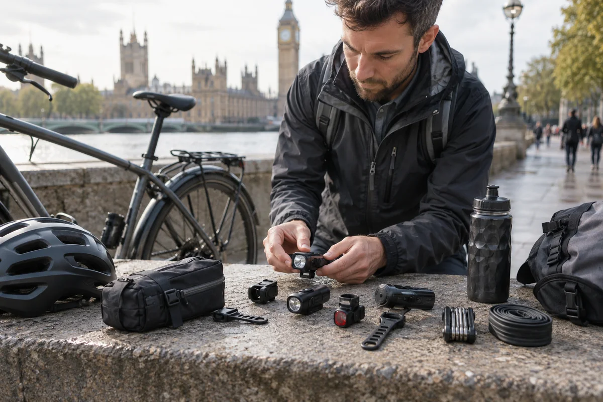 Realistic British cycling scene for Lezyne Gear for Cycle Commuting | Product Guides