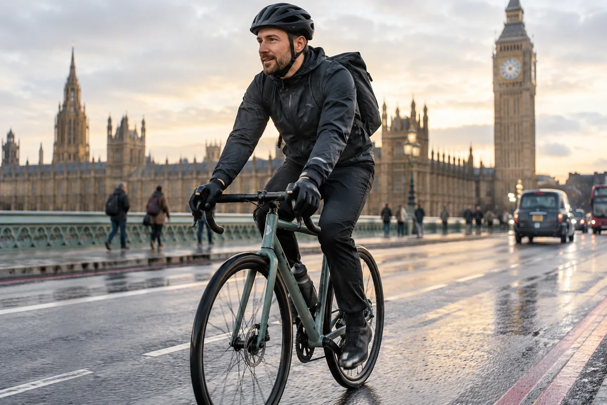 Cyclist or mechanic demonstrating practical considerations for Muc-Off Gear for Cycle Commuting | Product Guides