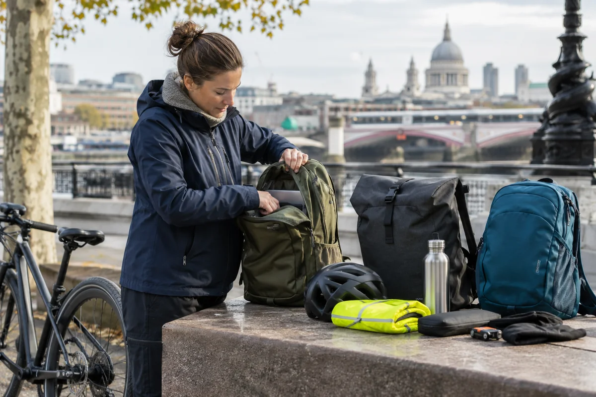Realistic British cycling scene for Osprey Gear for Cycle Commuting | Product Guides