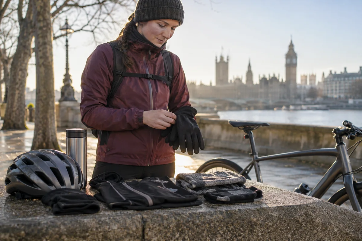 Realistic British cycling scene for Therm-ic Gear for Cycle Commuting | Product Guides