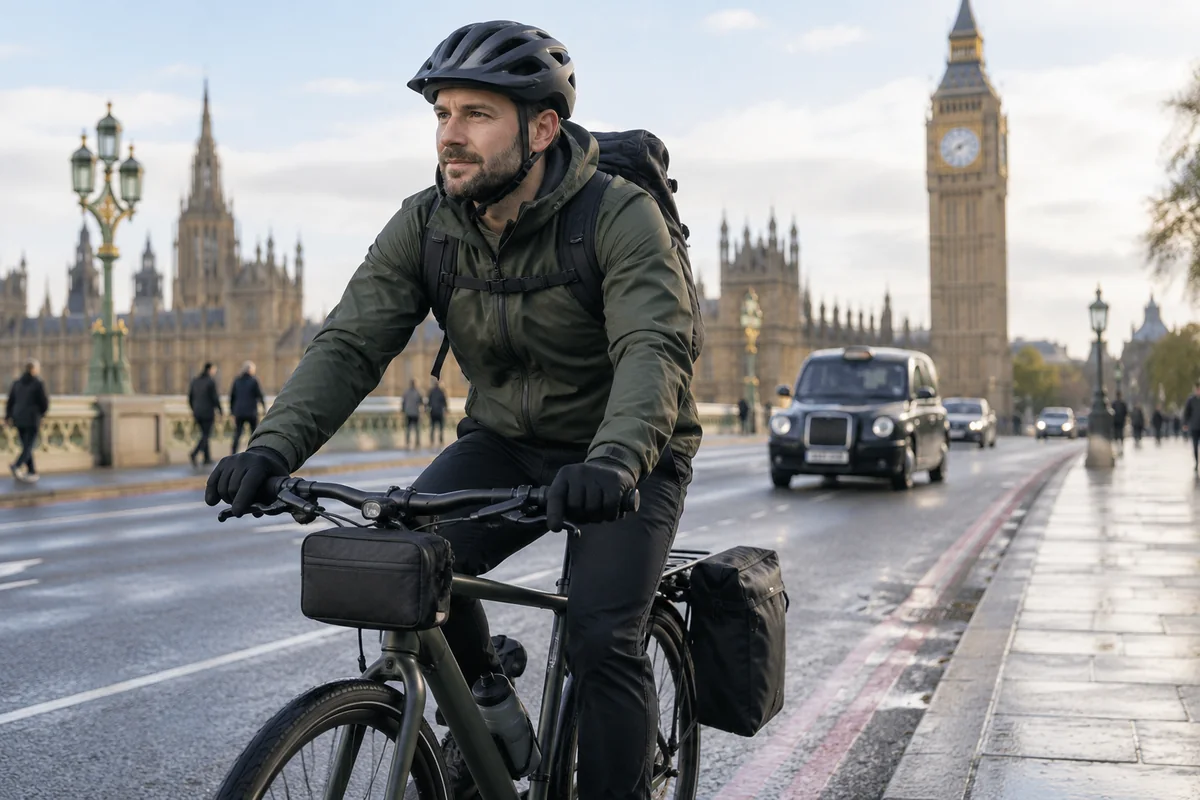 Cyclist or mechanic demonstrating practical considerations for Topeak Gear for Cycle Commuting | Product Guides