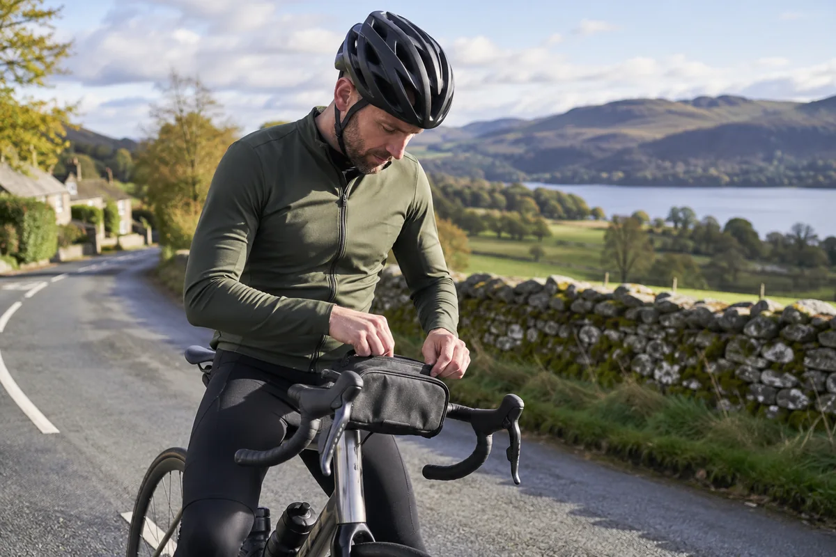 Cyclist or mechanic demonstrating practical considerations for Cycling Accessory Brands & Product Guides