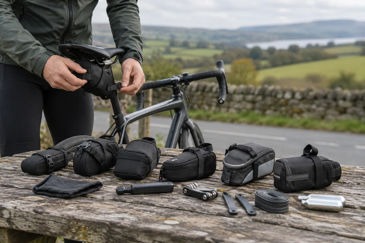Realistic British cycling scene for Small saddle bags for tools: Compare Products & UK Buying Guide