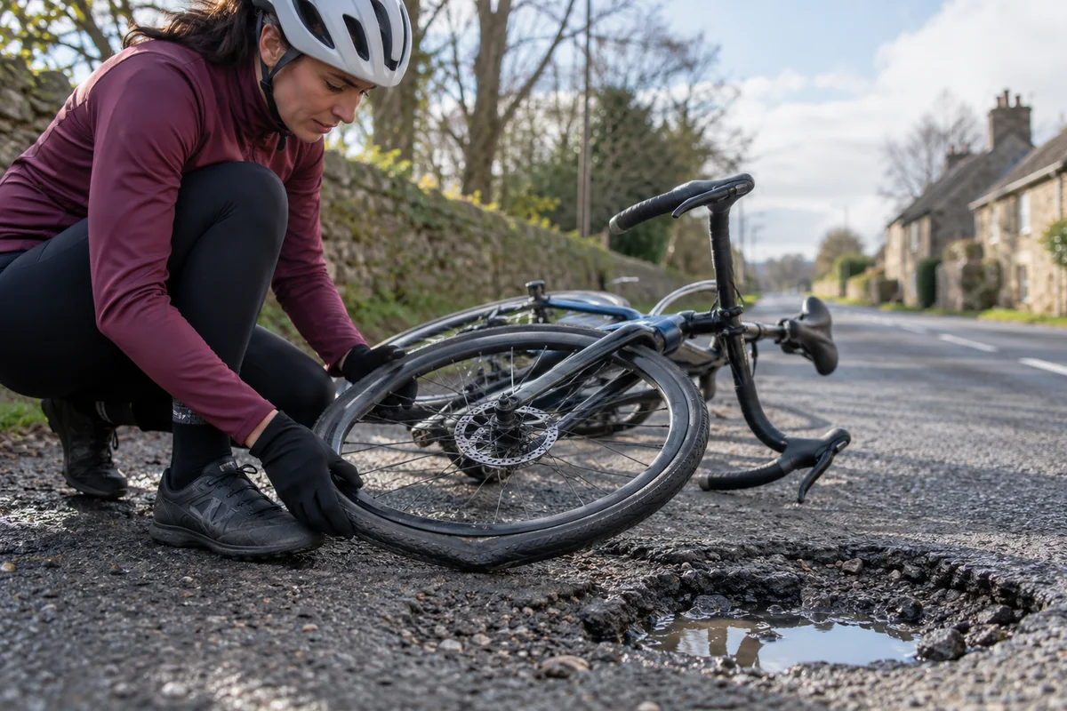 Detailed bicycle and equipment checks relevant to Pothole bicycle damage and injury claims
