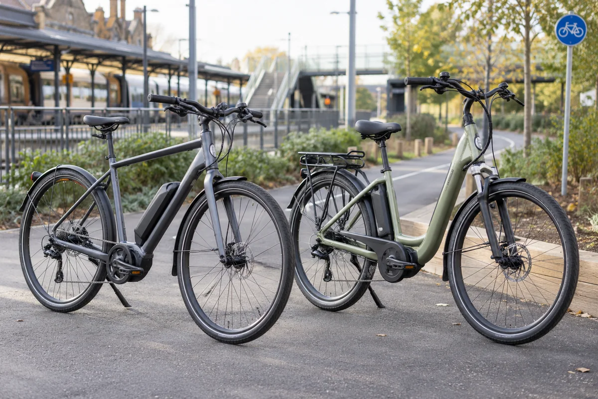 Electric bicycles arranged for a commuter comparison