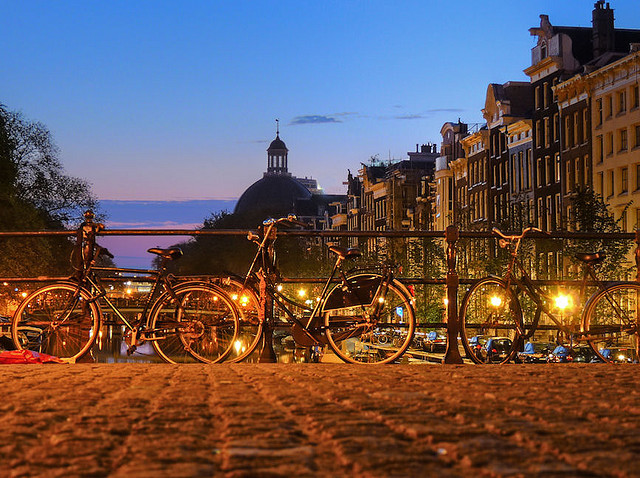 Cycle to work in Amsterdam