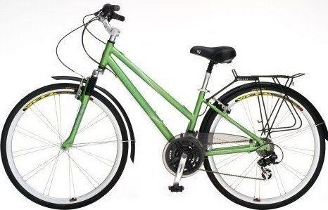 ladies sloped bar hybrid bicycle